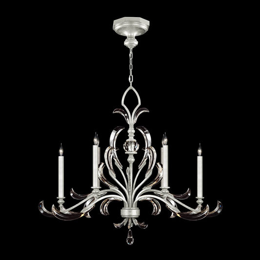 Beveled Arcs 6 Light 44" Wide Crystal Chandelier