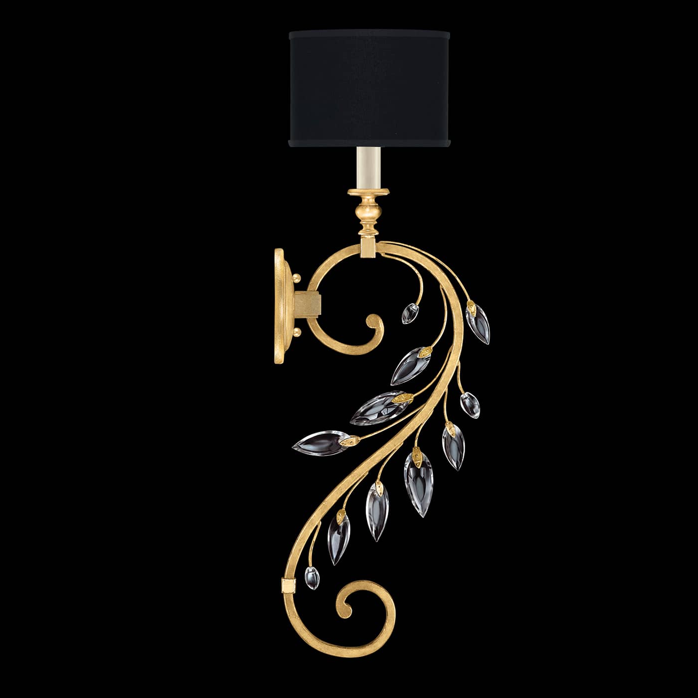 Crystal Laurel 32" Tall Wall Sconce