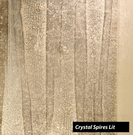 Crystal Bakehouse 7x24 Two-Light Wall Sconce with Rectangular Crystal Spires Fused Glass Panel