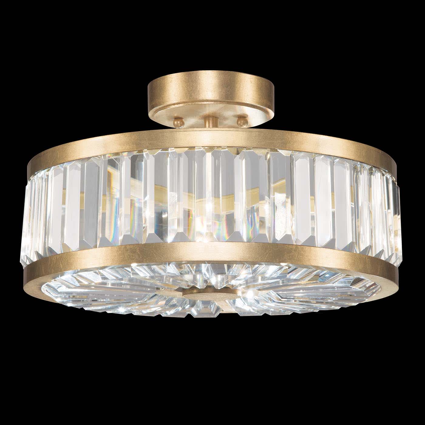 Crystal Enchantment 3 Light 16" Wide Semi Flush Ceiling Fixture