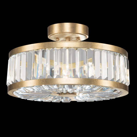 Crystal Enchantment 3 Light 16" Wide Semi Flush Ceiling Fixture