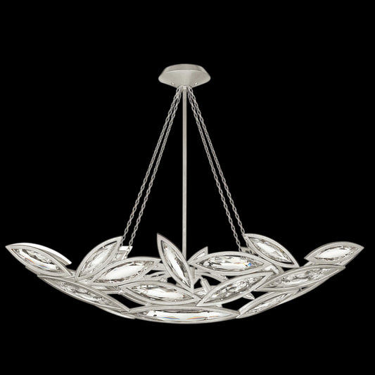 Marquise 7 Light Foyer Pendant with Faceted Crystal Shade