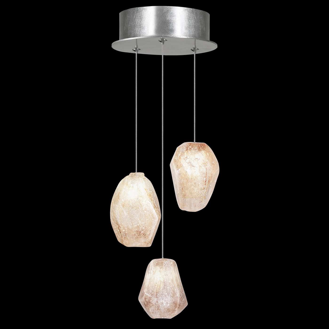 Natural Inspirations 3 Light 9" Wide LED Crystal Multi Light Pendant