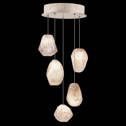 Natural Inspirations 5 Light 12" Wide LED Crystal Multi Light Pendant
