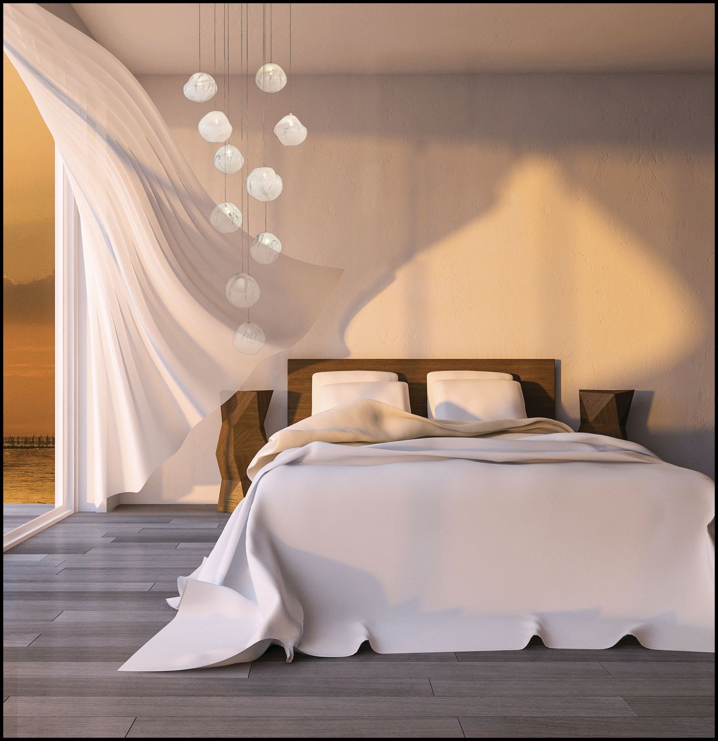 Vesta 10 Light 22" Wide LED Abstract Multi Light Pendant