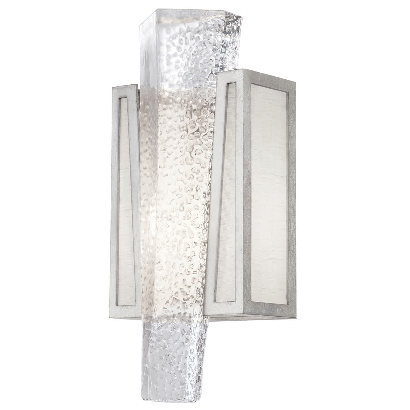 Crownstone Single Light 15" Tall Wall Sconce with Linen Shade