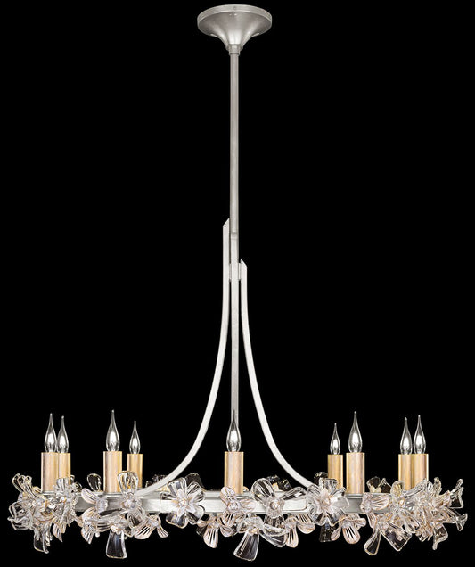 Azu 10 Light 35" Wide Crystal Candle Style Chandelier
