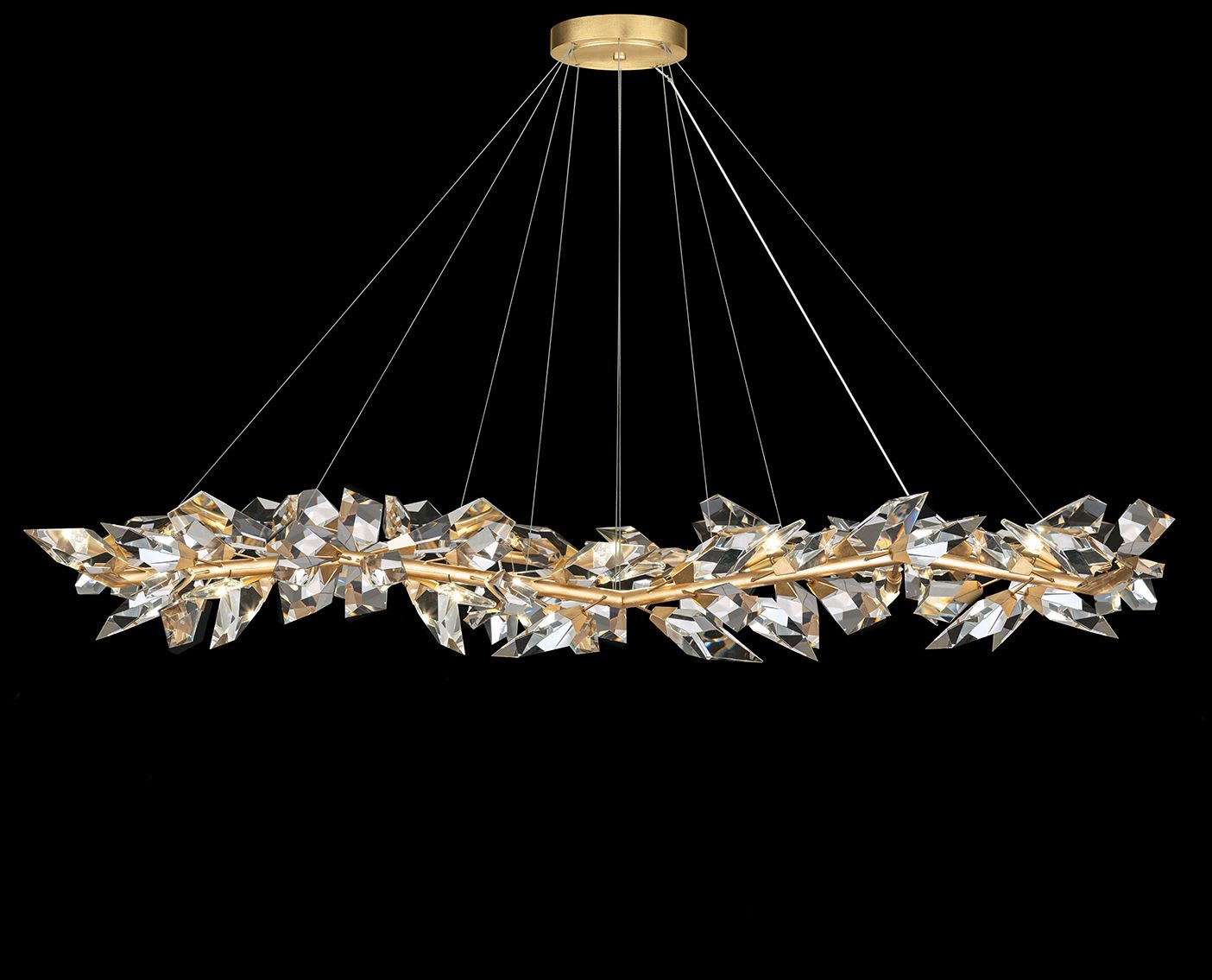 Foret 35 Light 71" Wide Crystal Ring Chandelier