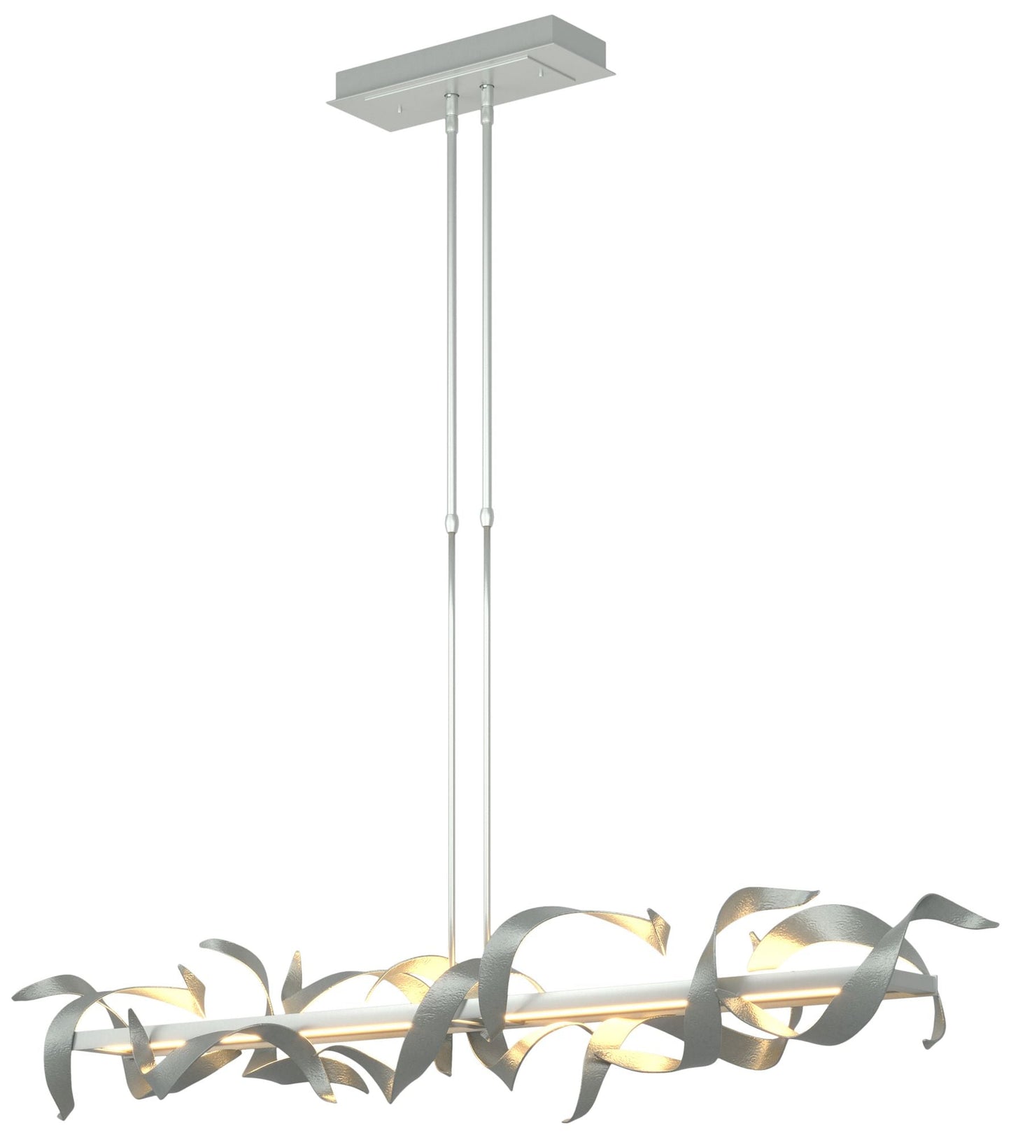 Folio 63.4" Wide Large Vintage Platinum LED Pendant