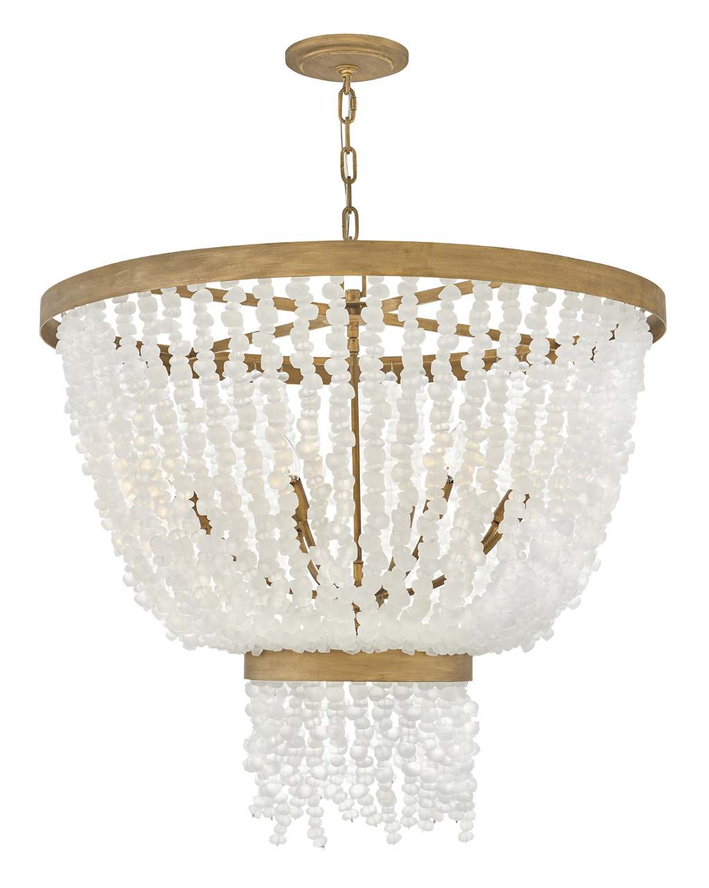 Dune 8 Light 32" Wide Beaded Waterfall Chandelier