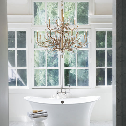 12 Light 2 Tier Candle Style Chandelier from the Eve Collection