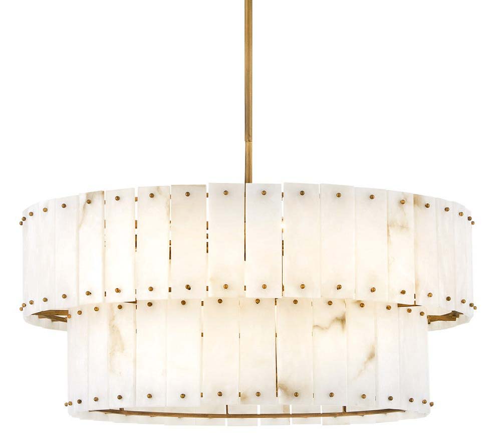 Simone 8 Light 34" Wide Waterfall Chandelier with Alabaster Shades