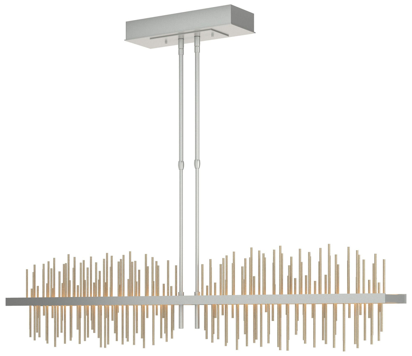 Gossamer 51.9" Vintage Platinum & Soft Gold Short LED Pendant