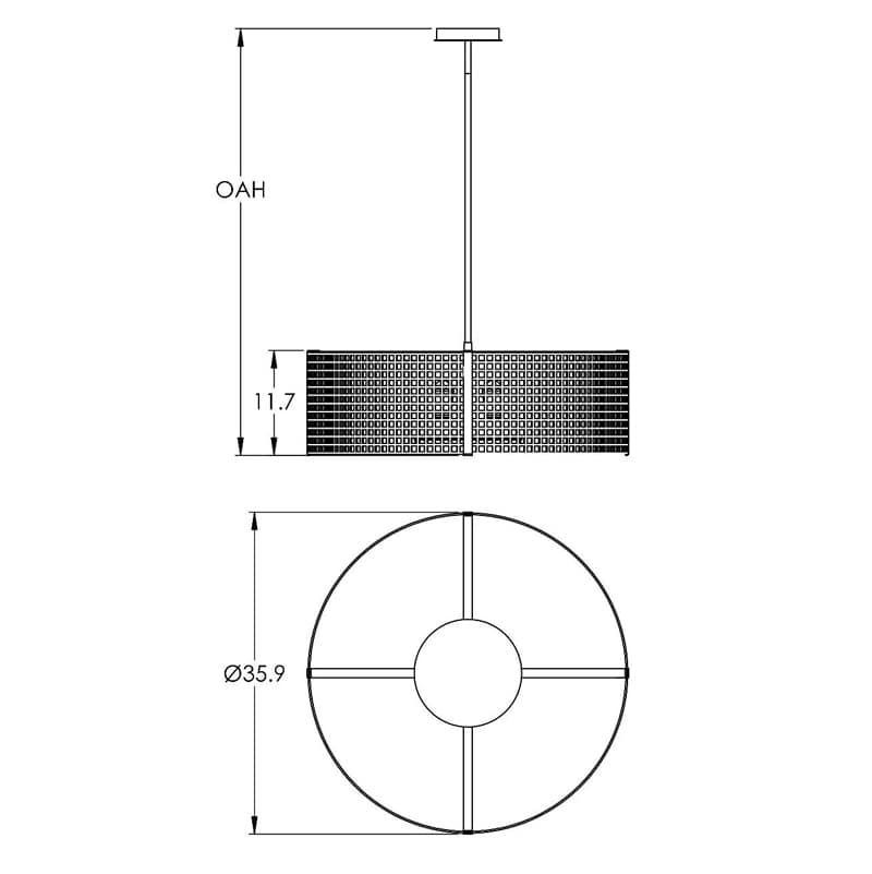 Tweed 4 Light 36" Wide Drum Chandelier - Medium (E26) with Finished to Match Metal Shade