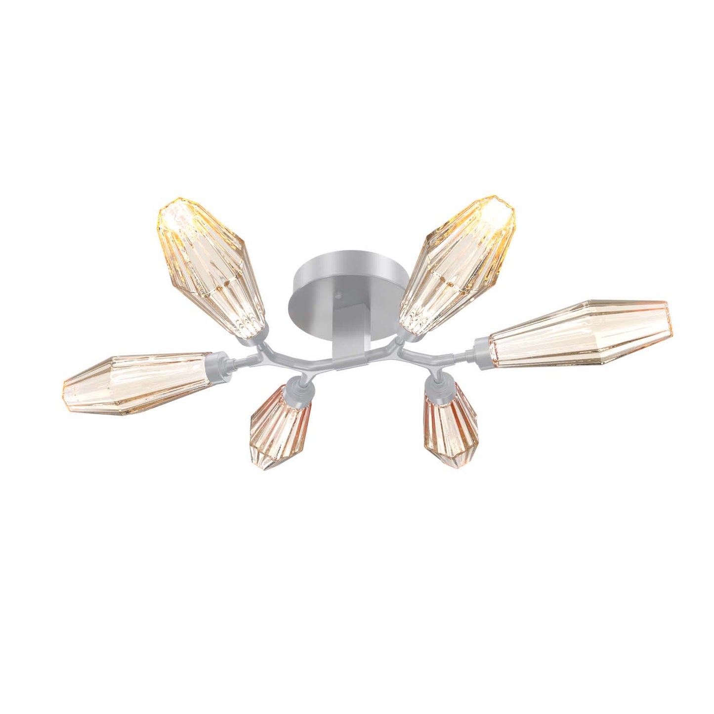 Aalto 6 Light 35" Wide LED Semi-Flush Ceiling Fixture - 3000K