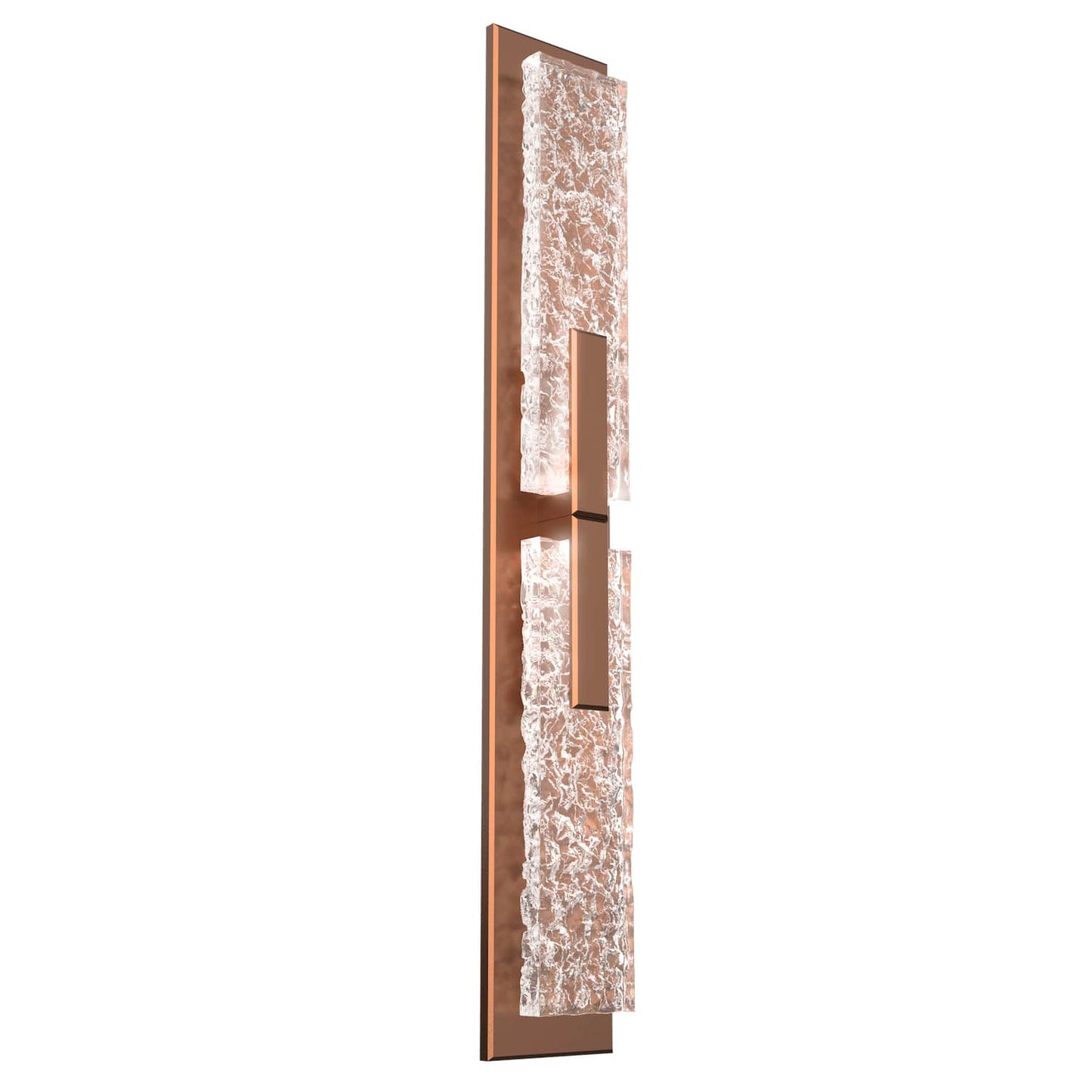 Glacier 33" Tall LED Wall Sconce with Glacier Clear Glass Shades