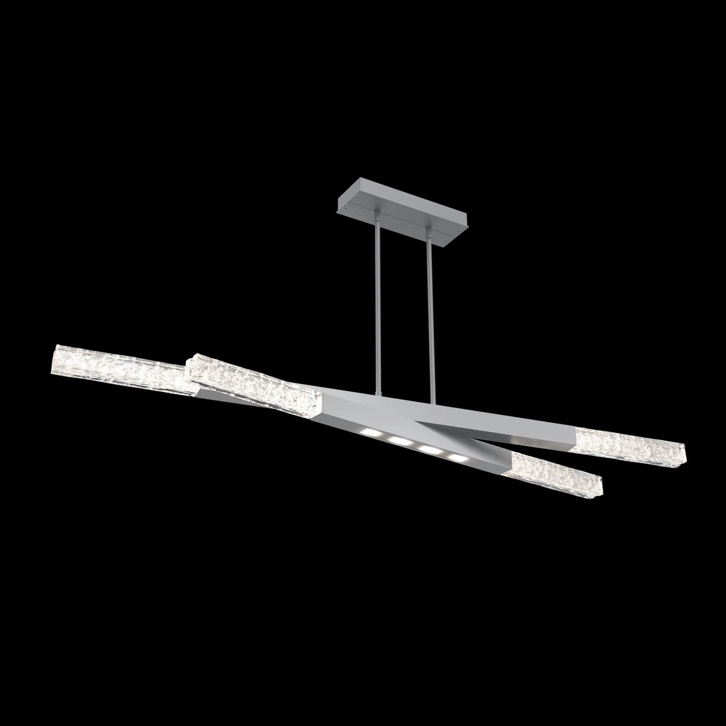Axis 8 Light 64" Wide LED Abstract Linear Chandelier - 3000K