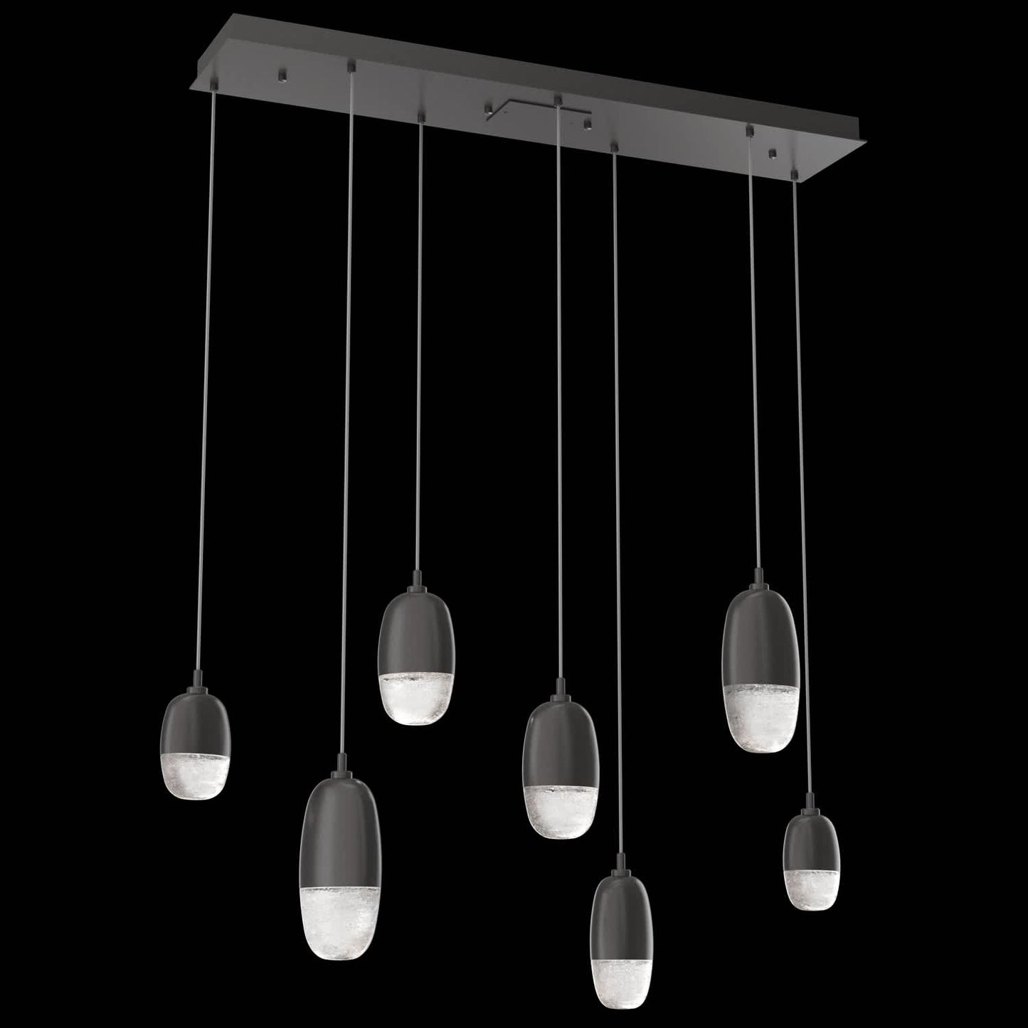 Pebble 7 Light 46" Wide LED Linear Chandelier - 2700K