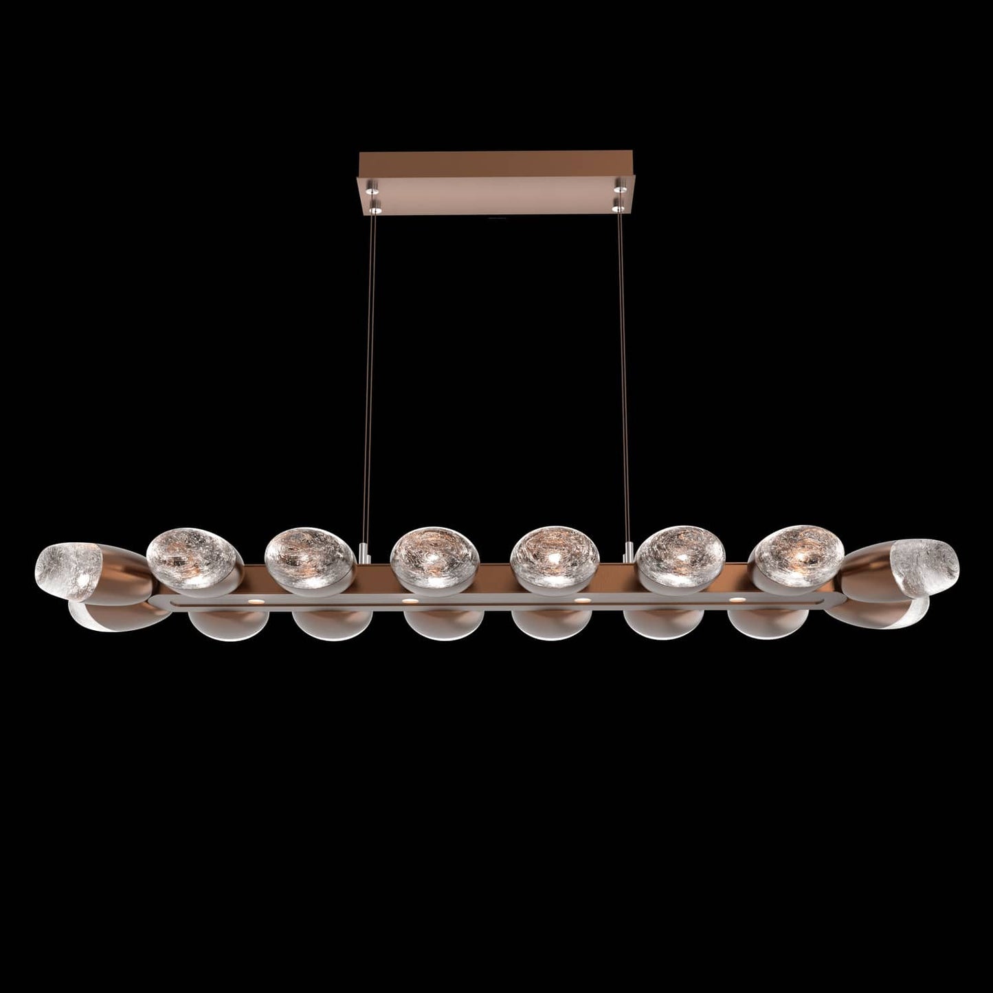Pebble 20 Light 47" Wide LED Linear Chandelier - 2700K