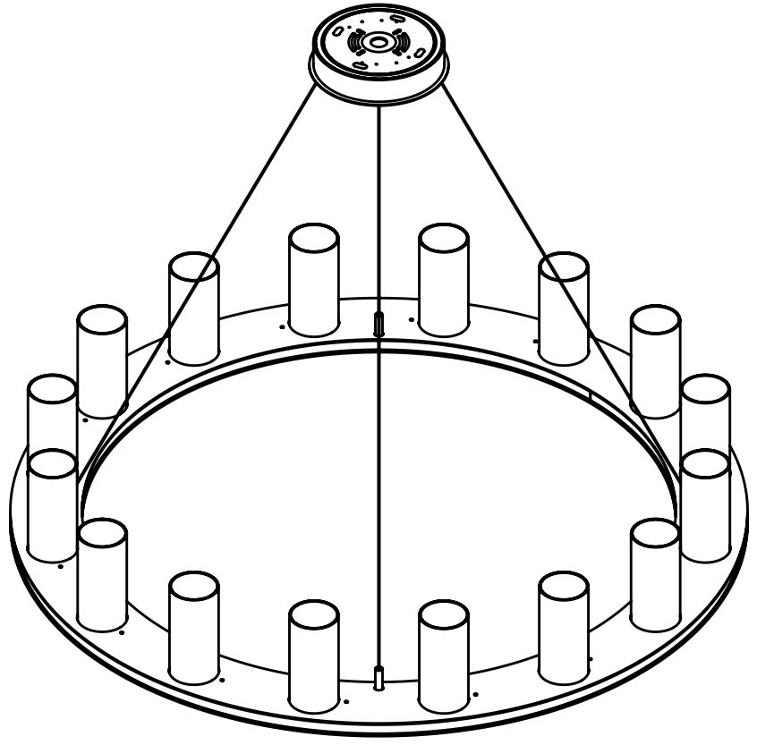Carlyle 45" Wide Artisan Crafted 20 Light LED Candle Style Chandelier