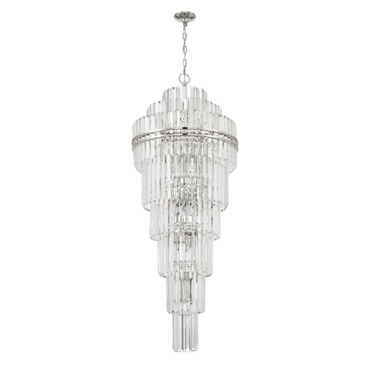 Hayes 24'' Polished Nickel Chandelier Silver 24"W x 66"H x 24"D