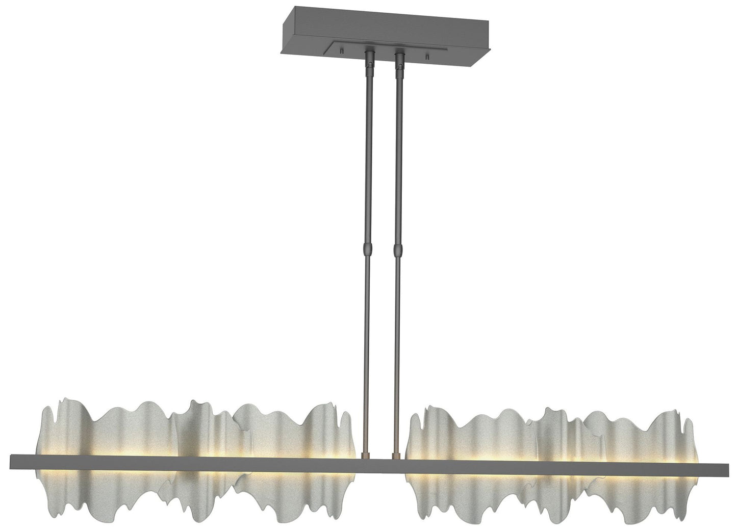 Hildene 51.9" Black & Vintage Platinum Long LED Pendant