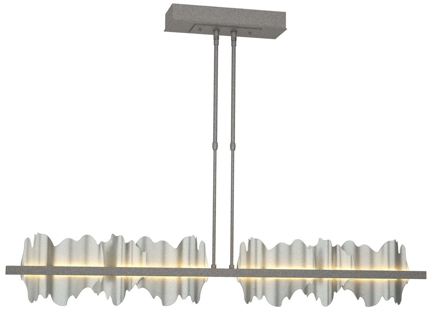Hildene 51.9" Natural Iron & Vintage Platinum Short LED Pendant