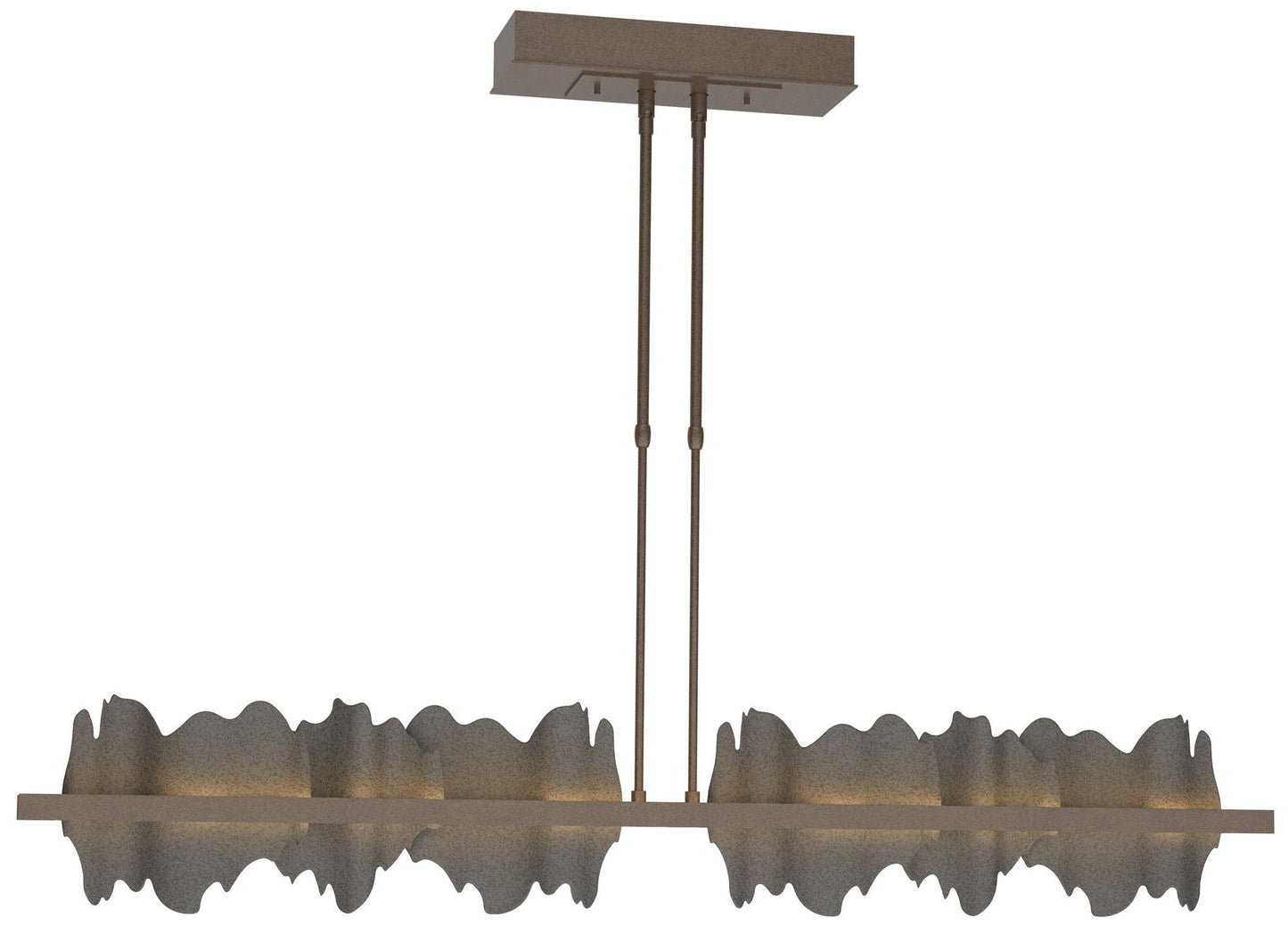 Hildene 51.9" Wide Large Bronze And Natural Iron LED Pendant