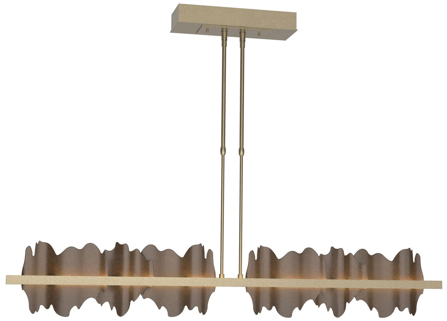 Hildene 51.9" Wide Large Soft Gold And Bronze LED Pendant