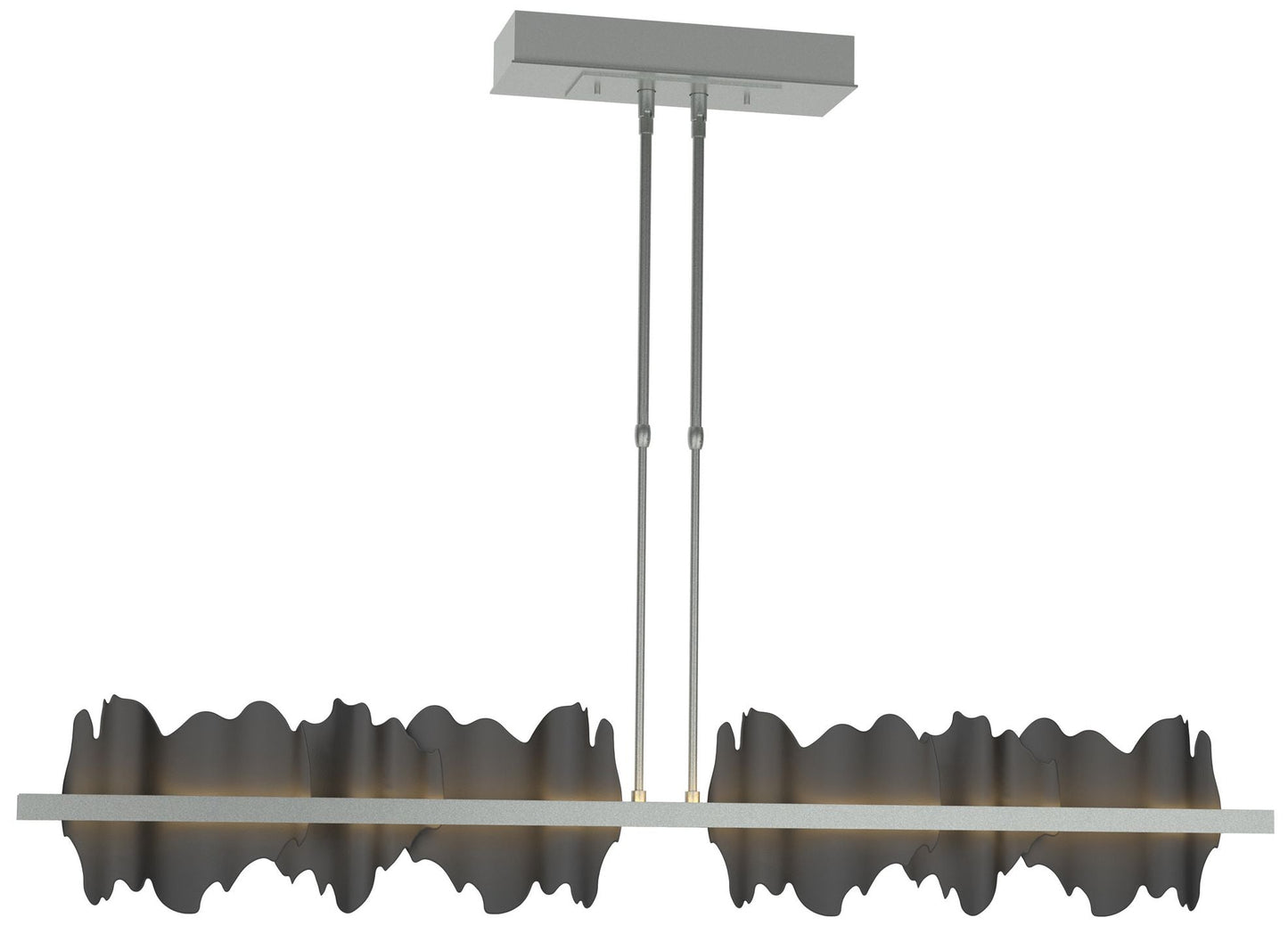 Hildene 51.9" Wide Large Vintage Platinum And Black LED Pendant