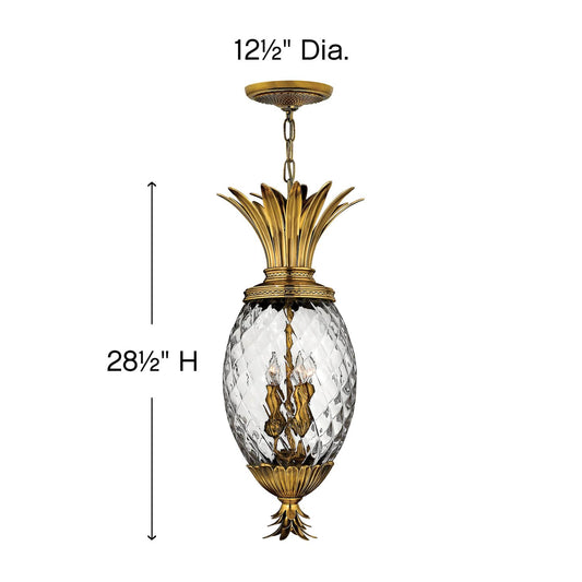 Plantation 4 Light 12.5" Wide Outdoor Full Sized Pendant