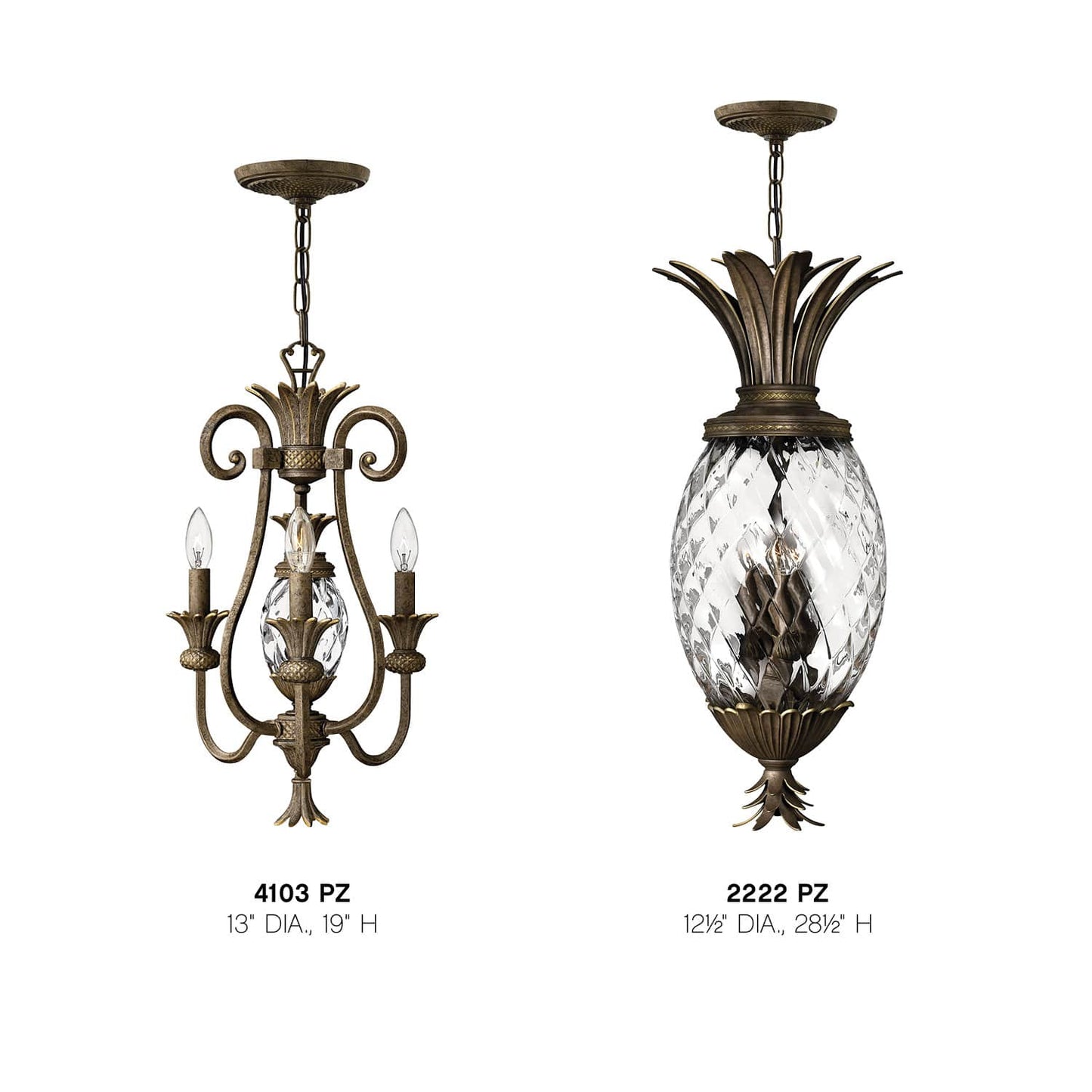 Plantation 4 Light 12.5" Wide Outdoor Full Sized Pendant