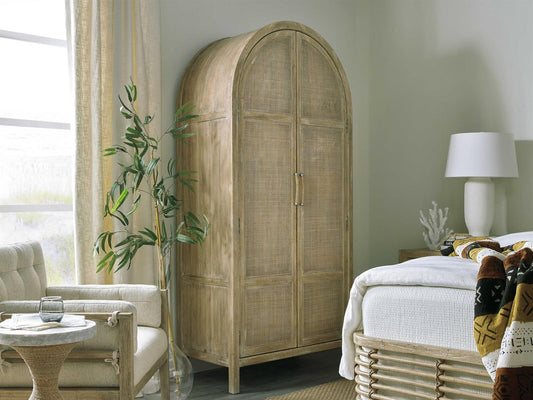 Heritage Driftwood Beige Wardrobe Armoire