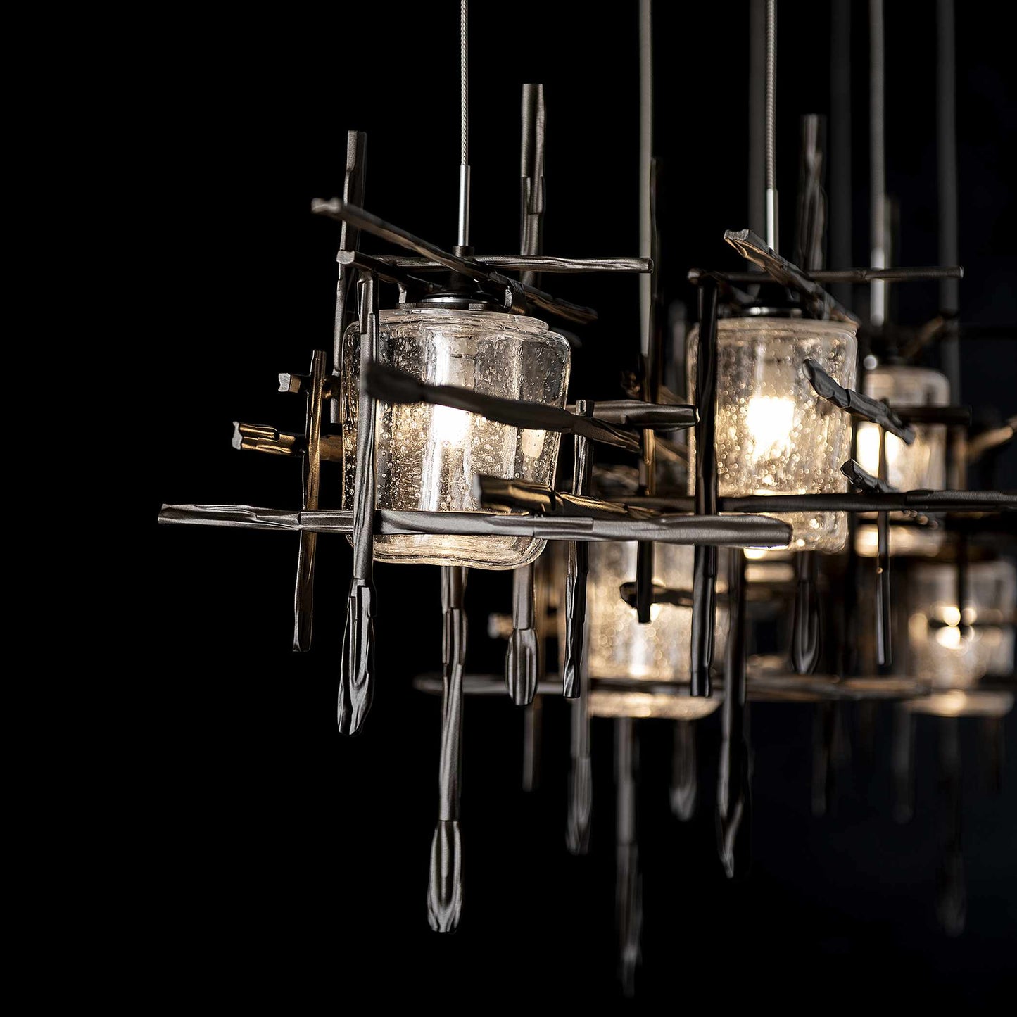 Tura 7 Light 54" Wide Abstract Linear Pendant