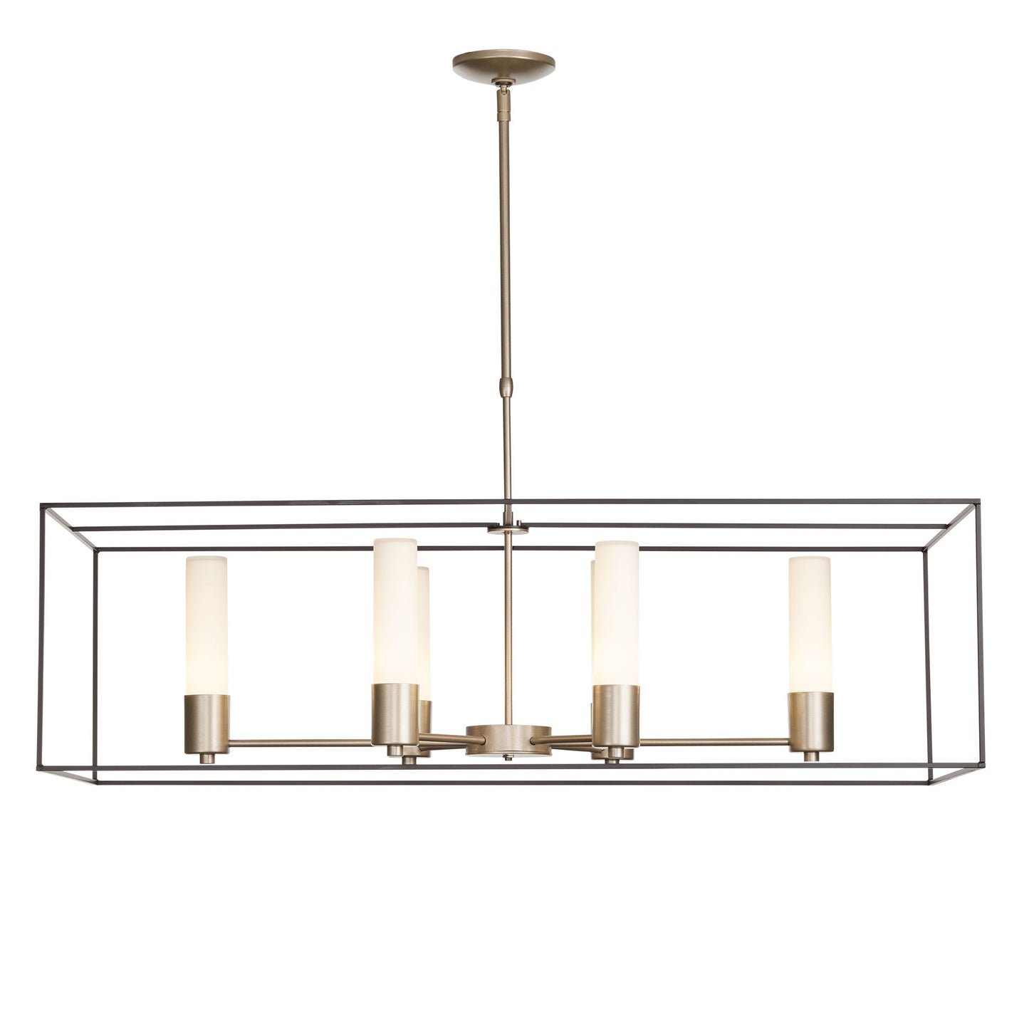 Portico 6 Light 42" Wide Pillar Candle Linear Chandelier