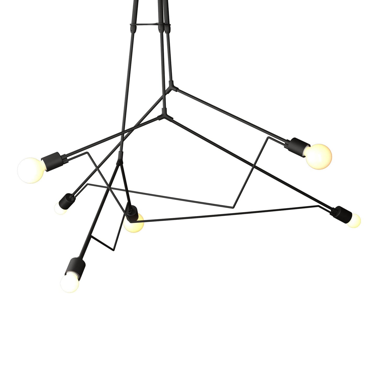 Divergence 6 Light 55" Wide Outdoor Abstract Multi Light Pendant