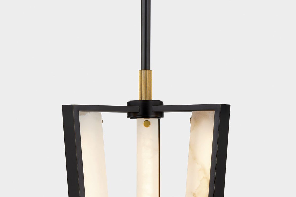 Hudson Valley Edgemere 16" 4 Lt. Aged Brass Pendant