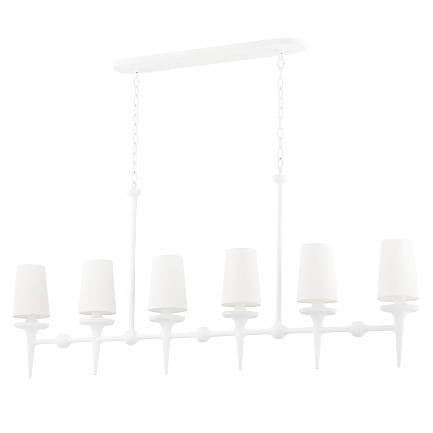 Torch 6 Light 58" Wide Linear Chandelier