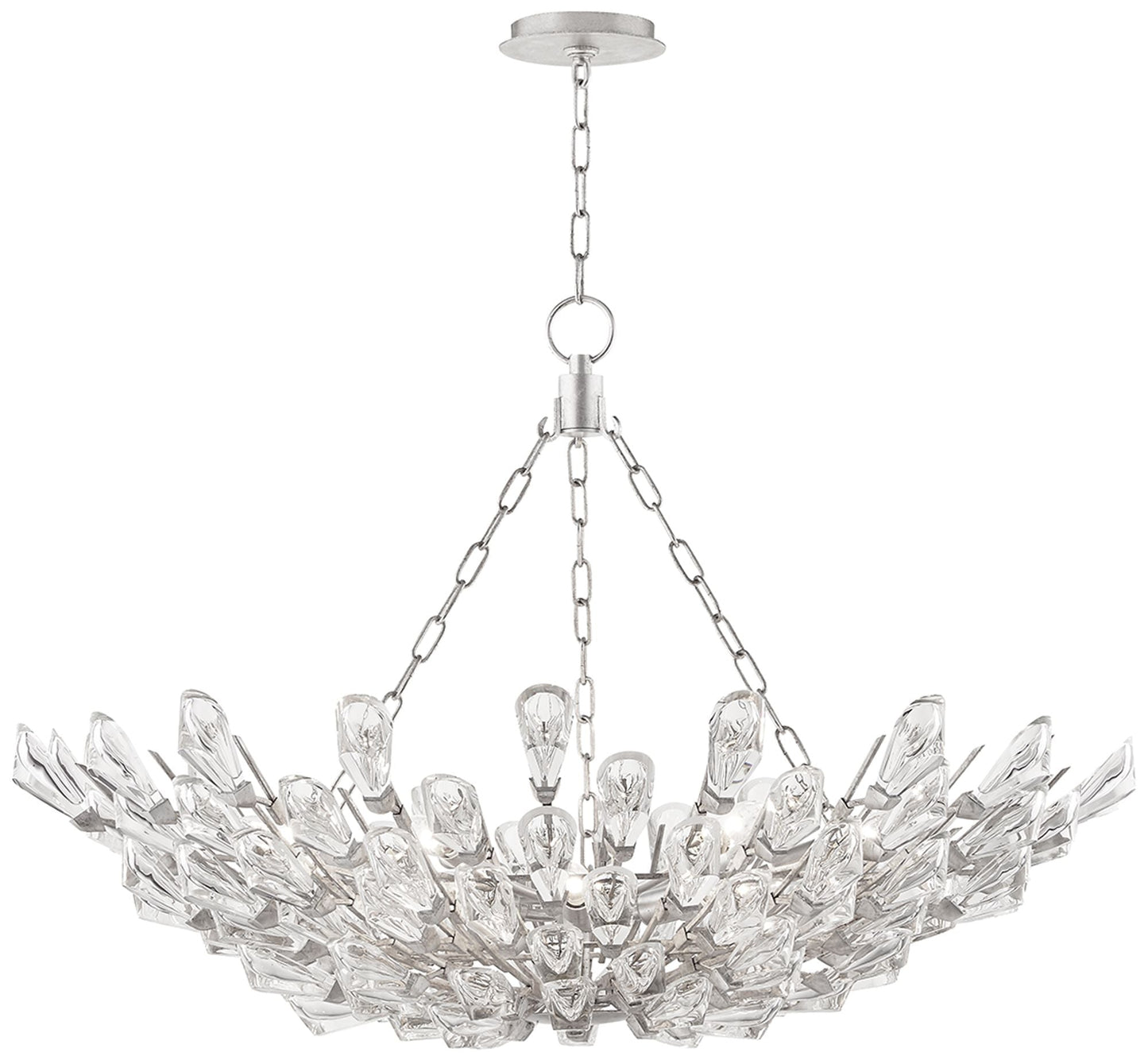 Hudson Valley Tulip 39 1/2" Wide 12-Light Silver Leaf Chandelier
