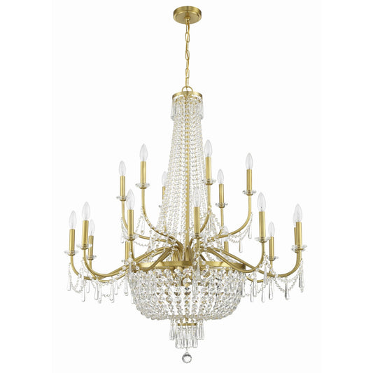 Haywood 40'' Aged Brass Chandelier Gold 40"W x 46"H x 40"D