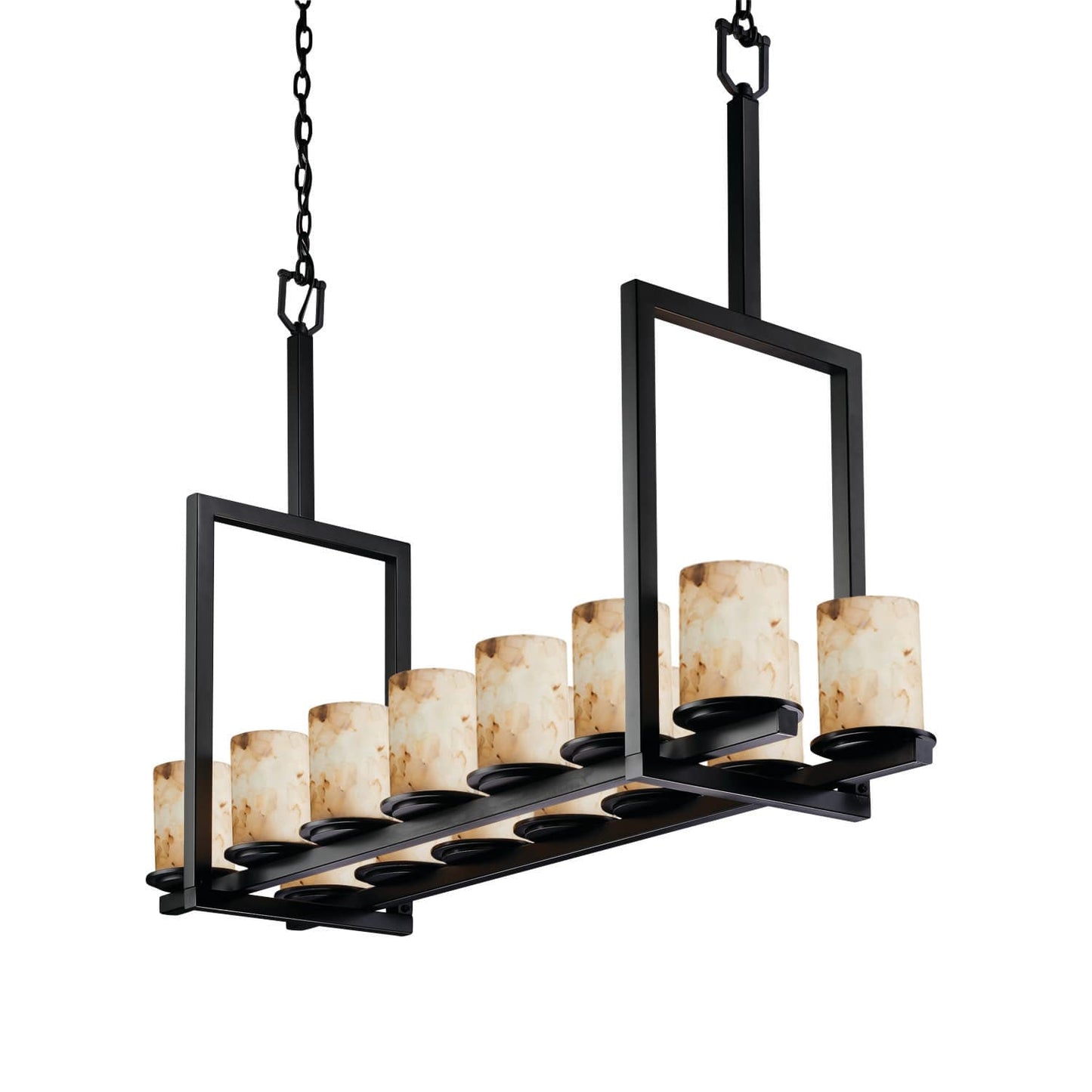 Alabaster Rocks! 14 Light 42" Wide LED Pillar Candle Chandelier