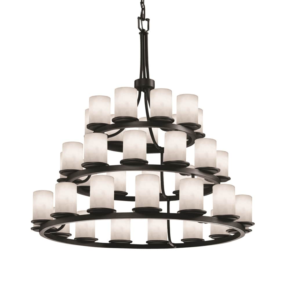 Clouds 36 Light 42" Wide LED Pillar Candle Chandelier