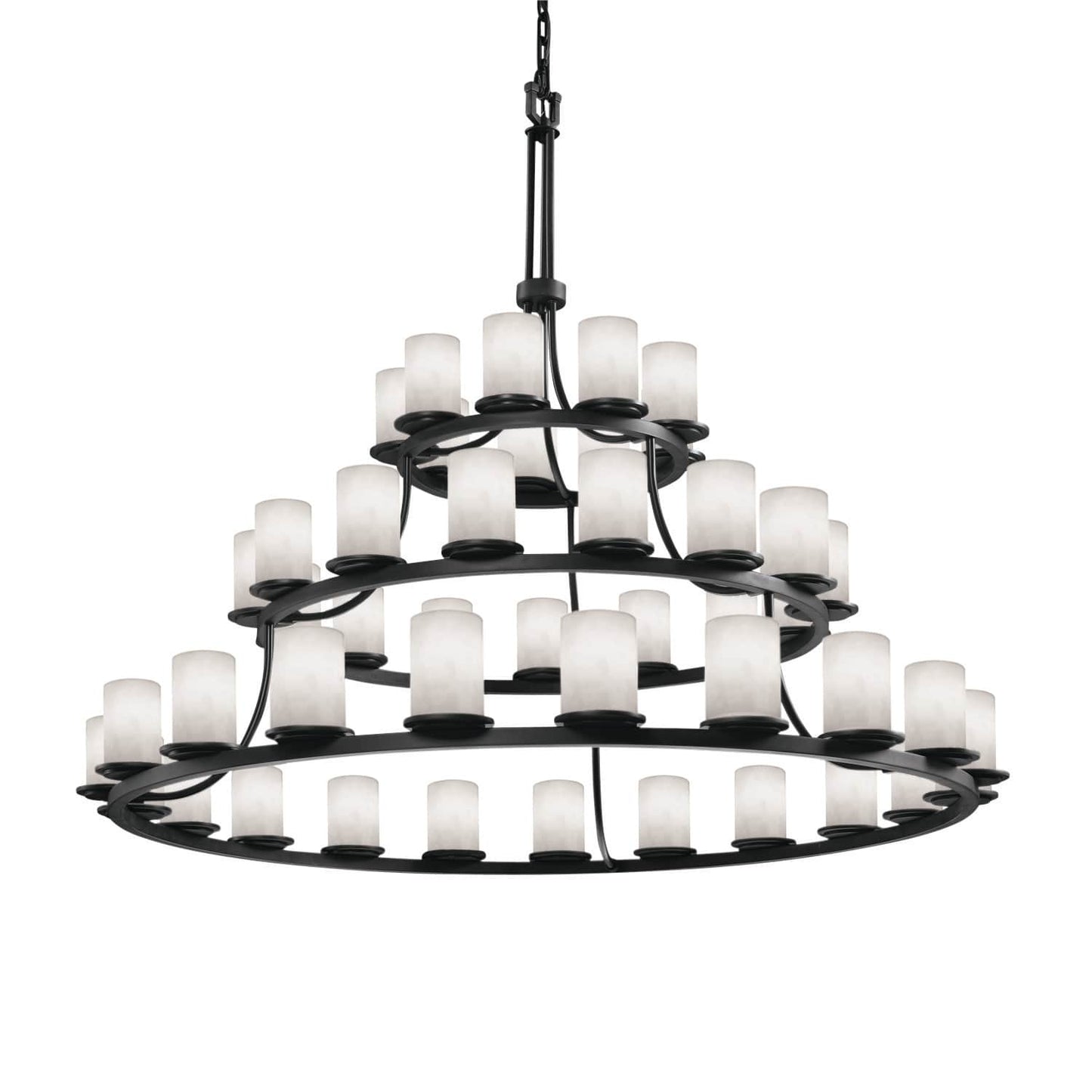 Clouds 45 Light 60" Wide LED Pillar Candle Chandelier
