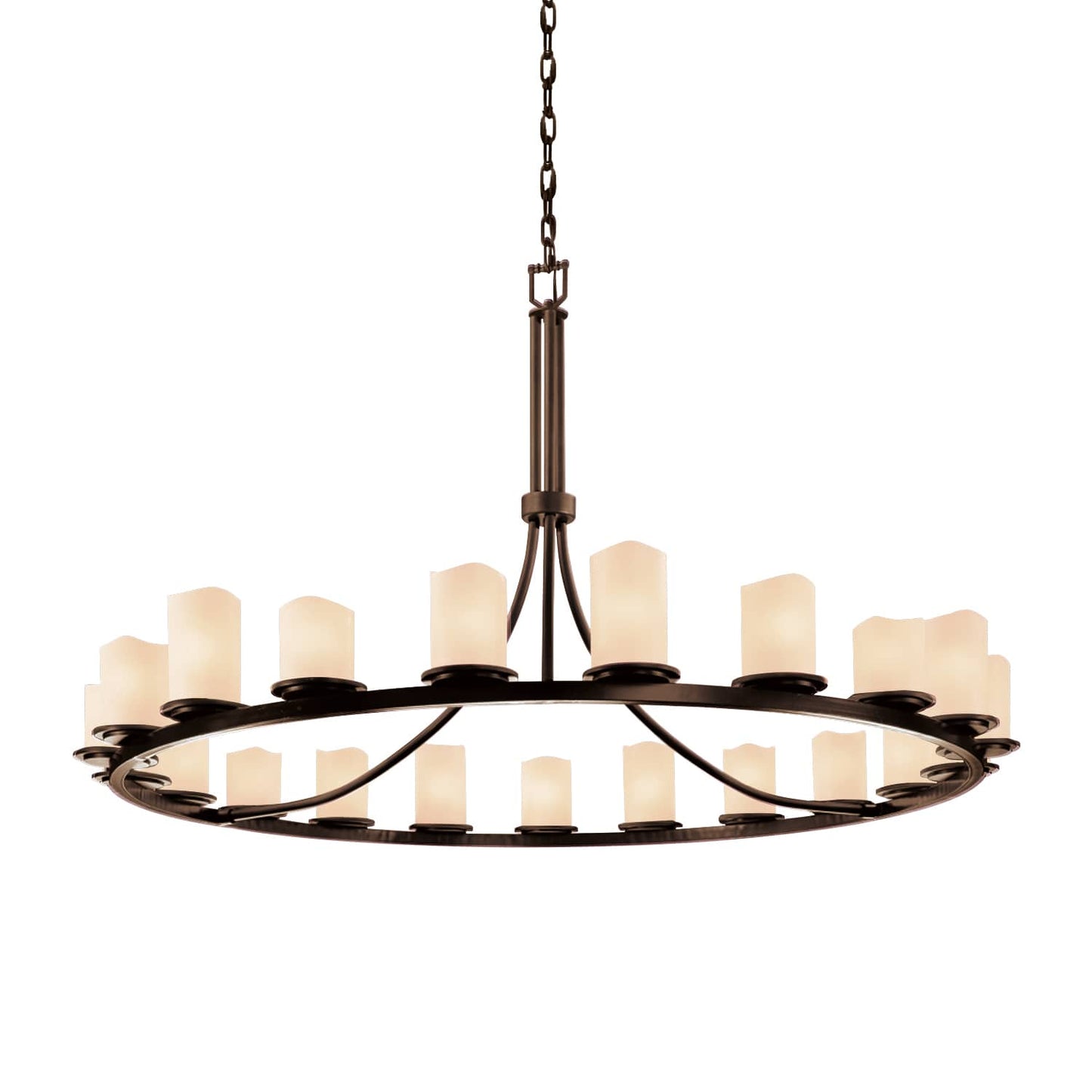 CandleAria 21 Light 60" Wide Pillar Candle Style Chandelier