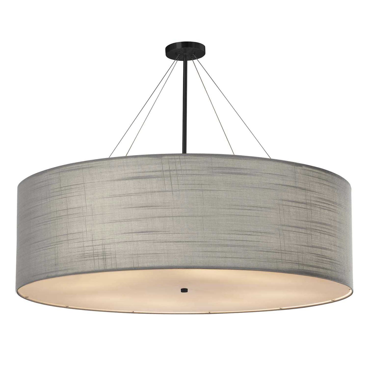 Textile 48" Wide LED Drum Chandelier