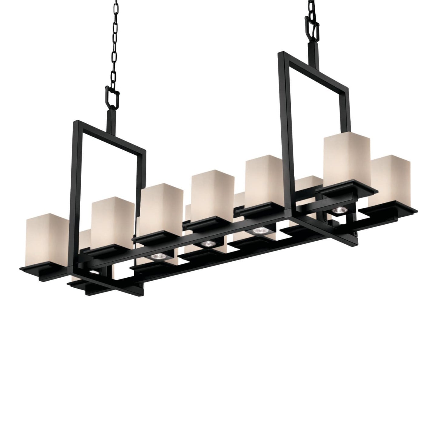 Fusion 12 Light 14" Wide Pillar Candle Chandelier - Short Variation