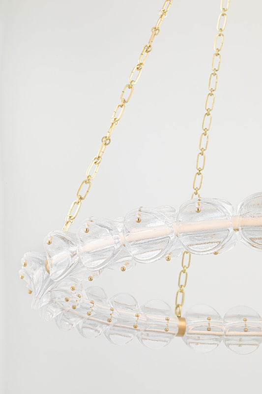Lindley Small LED Chandelier Aged Brass