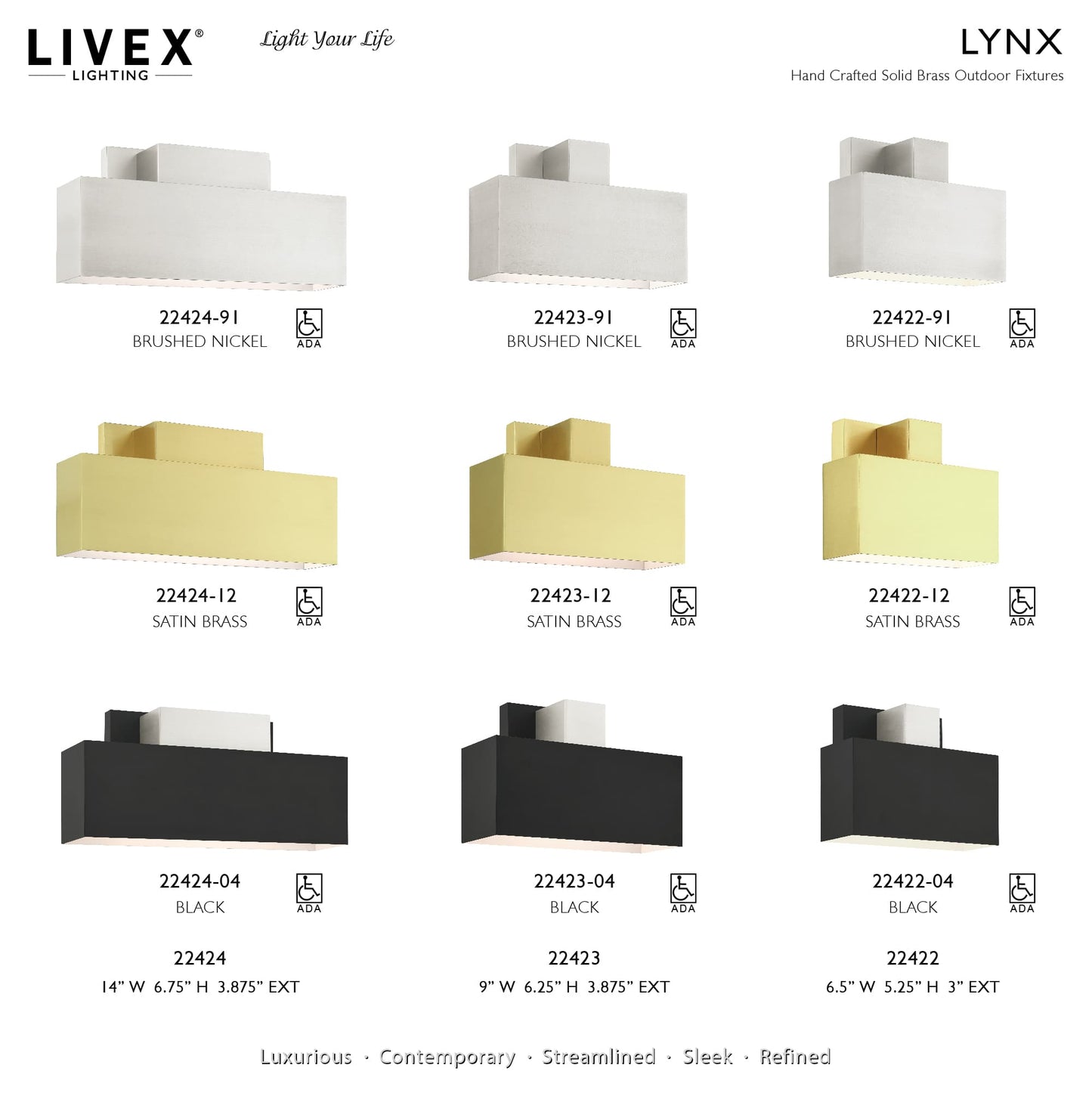 Lynx 2 Light 7" Tall Outdoor Wall Sconce