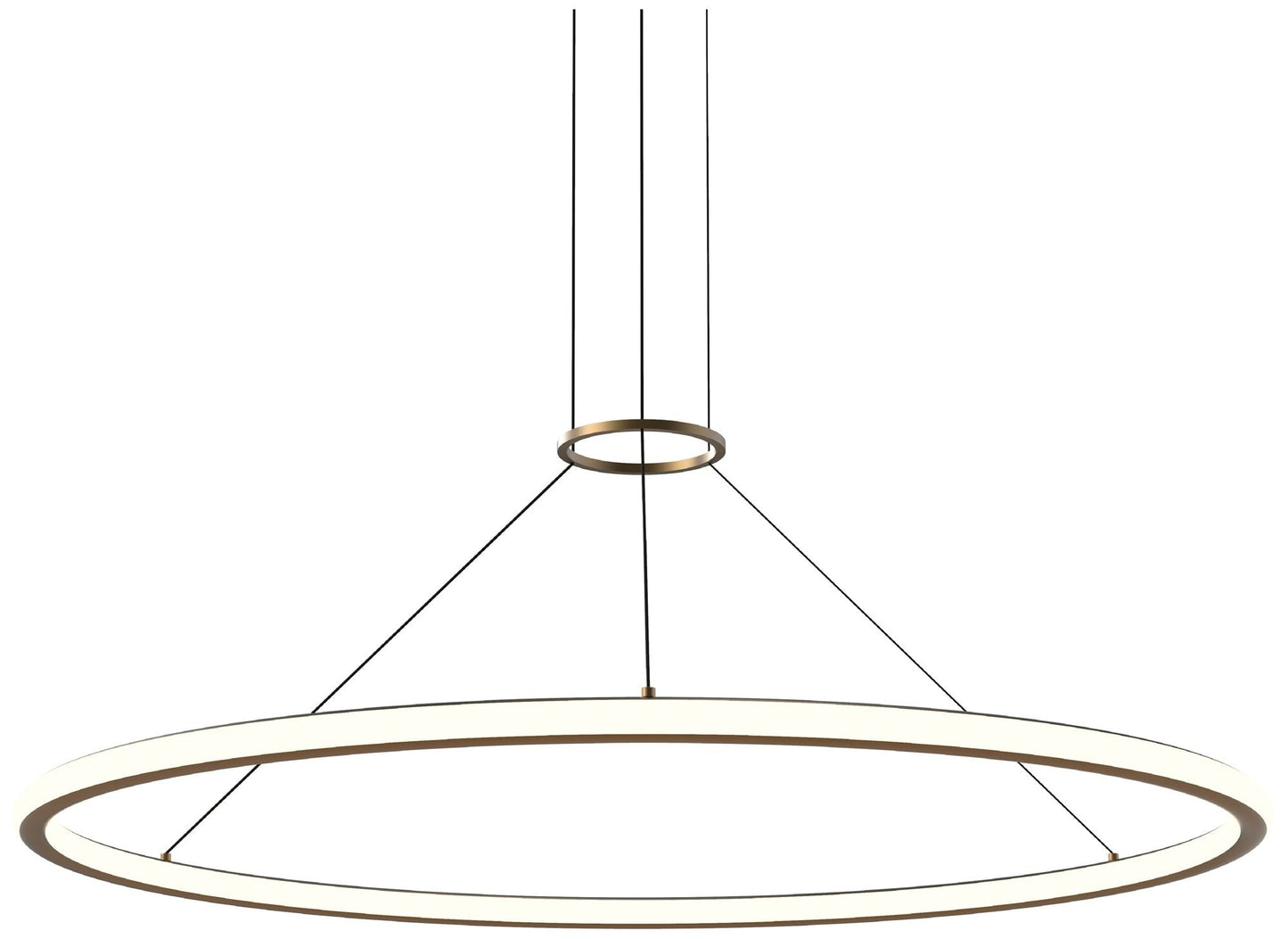 Luna 48" Round LED Pendant w/ 20' Cord (2700K) Painted Brass