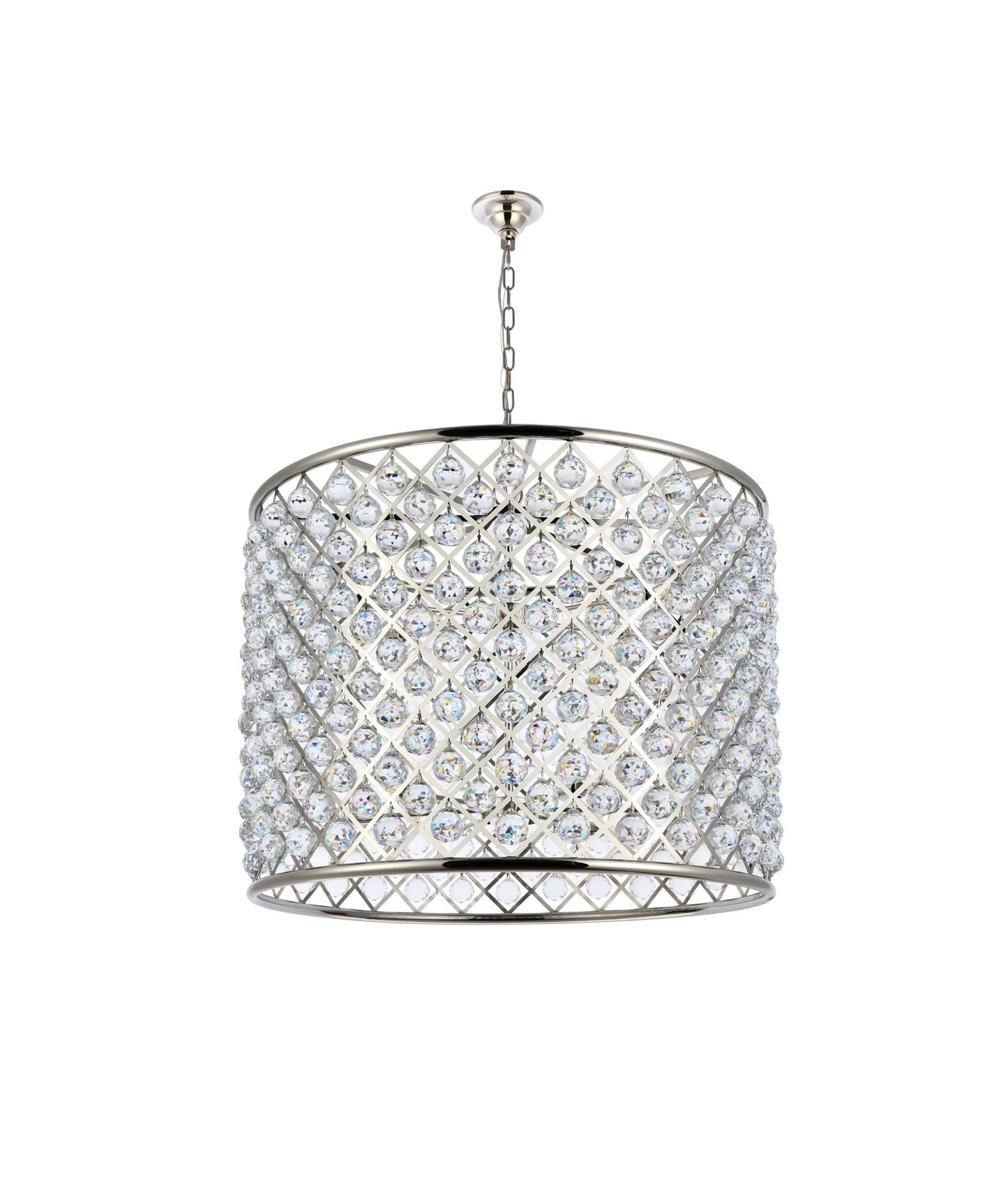 Madison 12 Lt Polished Nickel Chandelier Clear